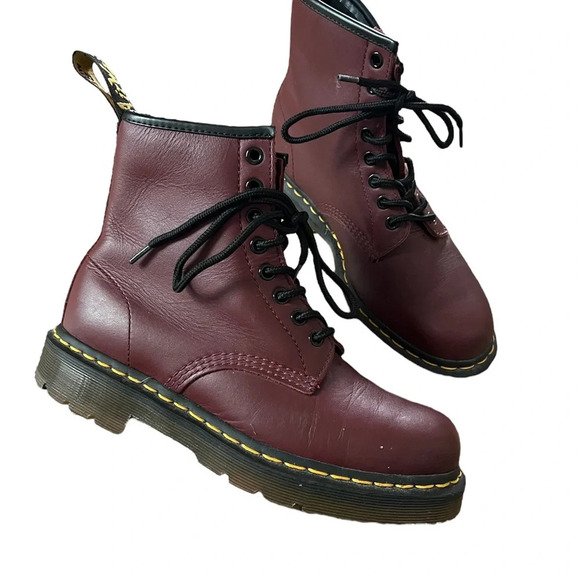 Like New Dr Martens Red Safety Work Boots, size 8 - Picture 1 of 5